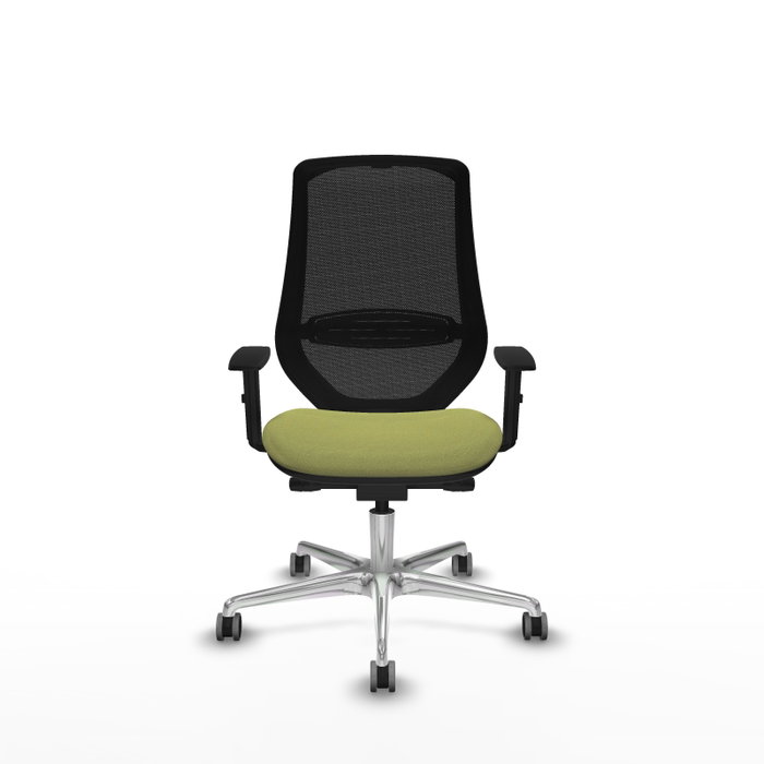 PIQUERAS Y CRESPO Silla de oficina Mardos con mecanismo Sincro/Traslack, Verde oliva y Negro