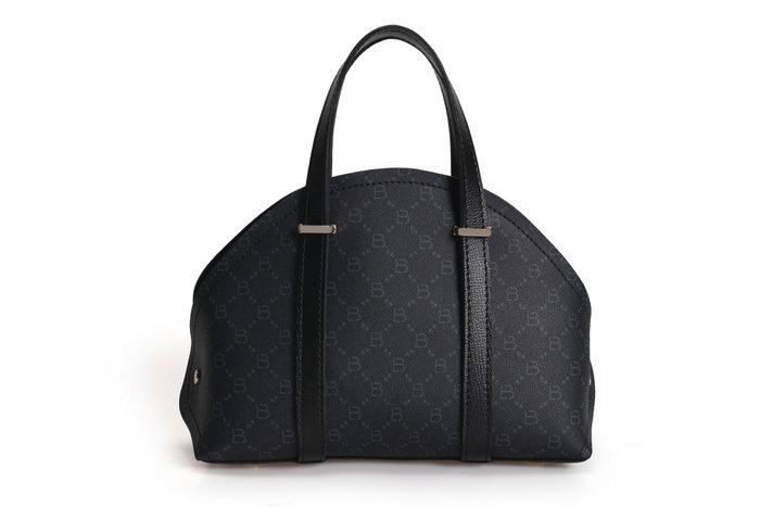 Lucky Bees Bolso 1233 Piel de Polivinilo Negro y Gris 27x10x20 cm