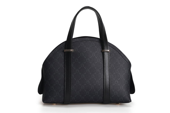 Lucky Bees Bolso 1233 Piel de Polivinilo Negro y Gris 27x10x20 cm