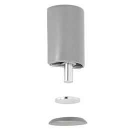 MANILLAS Tope Puerta Sobreponer Modelo Stoppino-X Acabados Gris, Negro Y Blanco Gris Metal