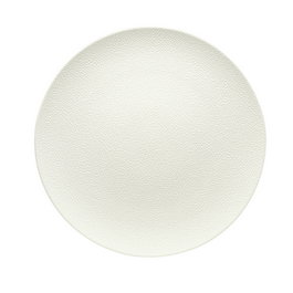 Bauscher Pearls Blanco Plato Llano Coupe 24 cm, Plato de Porcelana para Vajilla (Set de 6)