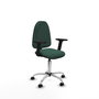 PIQUERAS Y CRESPO Silla de oficina Aýna Verde botella con brazos 2D