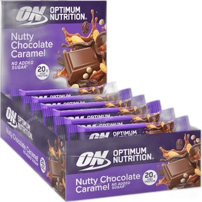 OPTIMUM NUTRITION ON Nutty Chocolate Caramel Bar 10x70g OPTIMUM NUTRITION ON Nutty Chocolate Caramel Bar 10x70g