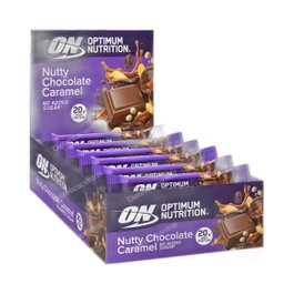 Optimum Nutrition Barrita Nutty Chocolate Caramel, 10 Unidades x 70g