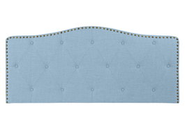 DKD Home Decor Cabecero Cama Tradicional Azul Celeste Poliester Rubberwood 146 x 6 x 68 cm