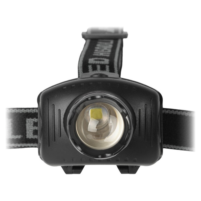 ENTAC Linterna de cabeza EHL-ZOOM-1W-PL Negra
