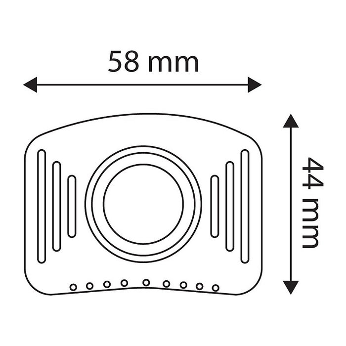 ENTAC Linterna de cabeza EHL-ZOOM-1W-PL Negra