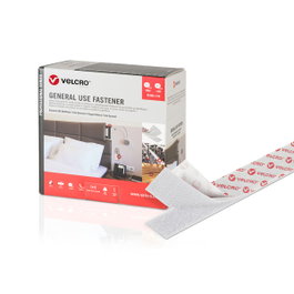 Velcro® Cinta de gancho y bucle adhesiva blanca 50mm x 5 m