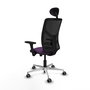 PIQUERAS Y CRESPO Silla de oficina Motilla con mecanismo Sincro/Traslack, Morado y Negro