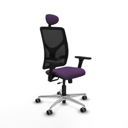 PIQUERAS Y CRESPO Silla de oficina Motilla con mecanismo Sincro/Traslack, Morado y Negro
