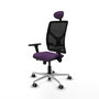 PIQUERAS Y CRESPO Silla de oficina Motilla con mecanismo Sincro/Traslack, Morado y Negro