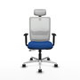 PIQUERAS Y CRESPO Silla de oficina Haches Azul y Blanco