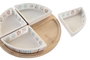DKD Home Decor Set de Aperitivo 5 Piezas Gres y Bambú Multicolor