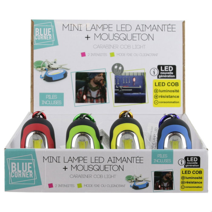 Je cherche une Idee Lámpara LED con COB, imán y mosquetón
