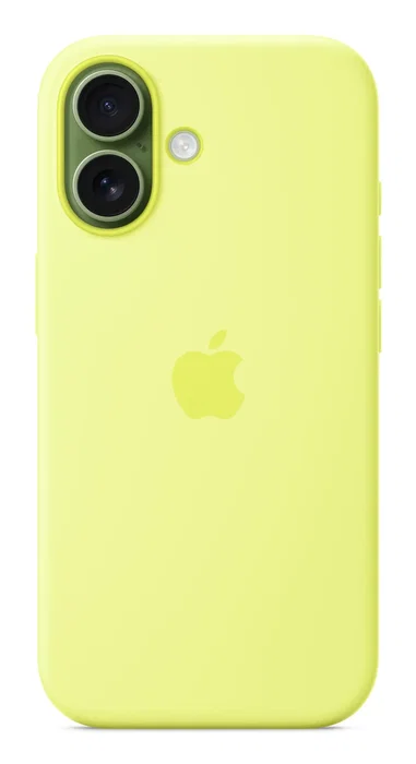 Apple MGEV4ZM/A Funda de Silicona con MagSafe para iPhone 17 - Silicona reciclada al 45% - Color Neon Yellow/Amarillo - Protección contra caídas y rayones