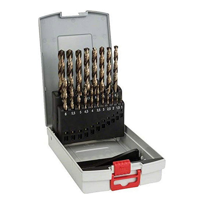 Bosch Set Brocas Spiralbohrer Cobalt 19 Piezas HSS para Taladro, 2608587014 Bosch Set Brocas Spiralbohrer Cobalt 19 Piezas HSS para Taladro, 2608587014