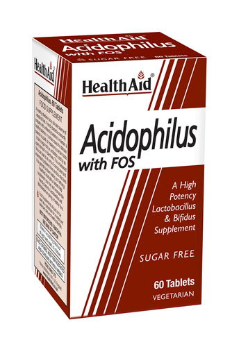 HEALTH AID ACIDOPHILUS Mega Potencia con FOS 60 comprimidos HEALTH AID ACIDOPHILUS Mega Potencia con FOS 60 comprimidos