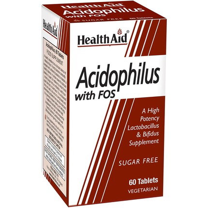 HEALTH AID ACIDOPHILUS Mega potency con FOS 60 comprimidos