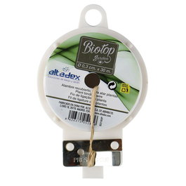 Biotop Alambre Recubierto en Papel Ø3 mm x 30 m para Sujeciones Delicadas con Cortador Incorporado en Carrete