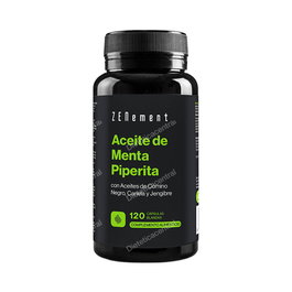 ZENEMENT Aceite De Menta Piperita Con Comino Negro, Canela Y Jengibre 120 Capsulas