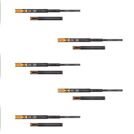 Emuca Lote de 5 juegos de guías para cajones, de bolas, altura 45mm, profundidad 400mm, extracción total, cierre suave, Negro