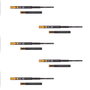 Emuca Lote de 5 juegos de guías para cajones, de bolas, altura 45mm, profundidad 400mm, extracción total, cierre suave, Negro