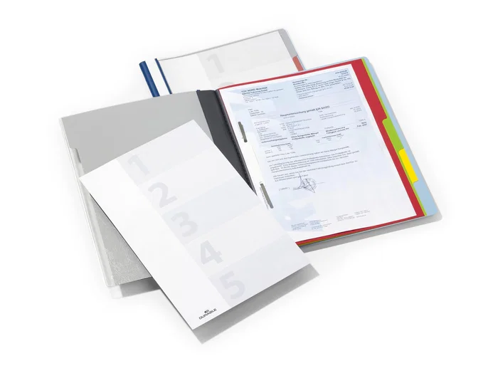 Durable Carpeta Divisoflex con 5 Separadores DIN A4 Azul