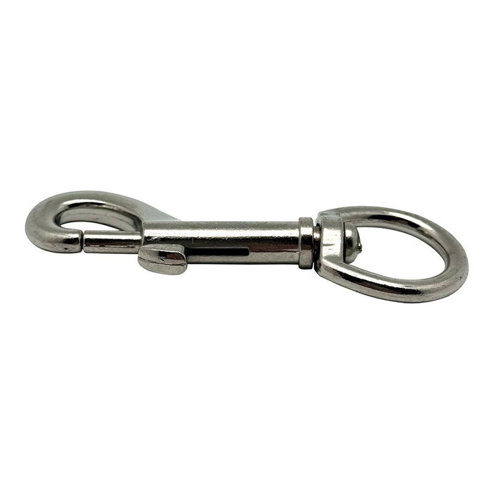 Edm Mosquetón llavero anilla Msq05 de acero niquelado, 82 mm Edm Mosquetón llavero anilla Msq05 de acero niquelado, 82 mm