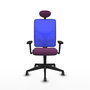 PIQUERAS Y CRESPO Silla de oficina Motilla con mecanismo Sincro, Morado y Azul