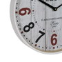 Ixia Reloj Decorativo Blanco de Madera y Cristal 40 x 40 x 4,50 cm