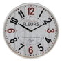Ixia Reloj Decorativo Blanco de Madera y Cristal 40 x 40 x 4,50 cm