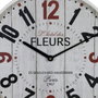 Ixia Reloj Decorativo Blanco de Madera y Cristal 40 x 40 x 4,50 cm