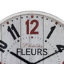 Ixia Reloj Decorativo Blanco de Madera y Cristal 40 x 40 x 4,50 cm