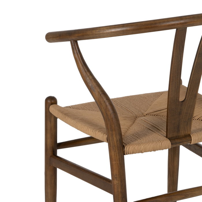 Silla Marrón Madera de Olmo Salón 56 X 48 X 78 cm