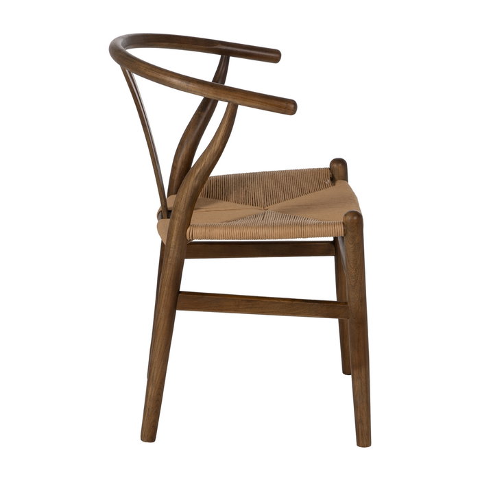 Silla Marrón Madera de Olmo Salón 56 X 48 X 78 cm