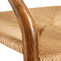 Ixia Silla de Salón de Madera de Olmo Marrón con Asiento de Ratán