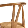 Ixia Silla de Salón de Madera de Olmo Marrón con Asiento de Ratán