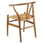 Ixia Silla de Salón de Madera de Olmo Marrón con Asiento de Ratán