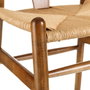 Ixia Silla de Salón de Madera de Olmo Marrón con Asiento de Ratán