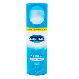 Sasmar Lubricante Classic Pump 60Ml. Lubricante premium a base de agua, suave como la seda, que mejora el placer y la intimidad. Larga duración y calmante.