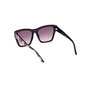 GUESS Gafas de Sol GU00113 01B para Mujer - Montura Negra Cuadrada, Cristal Gris Humo Degradado 55 mm