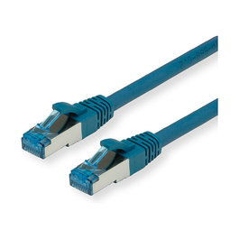 VALUE Patch Cable Cat.6A Clase EA S/FTP LSZH Azul 3 m - Cable de Red RJ-45 Macho para 10 Gbit/s, Frecuencia 500 MHz, Categoría 6a, Blindaje S/FTP