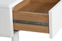 DKD Home Decor Mesa de Centro Blanca con 2 Cajones