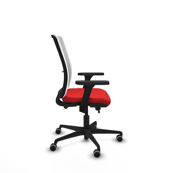 PIQUERAS Y CRESPO Silla de oficina Haches Rojo/Blanco con mecanismo Sincro/Traslack