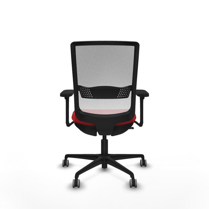 PIQUERAS Y CRESPO Silla de oficina Haches Rojo/Blanco con mecanismo Sincro/Traslack