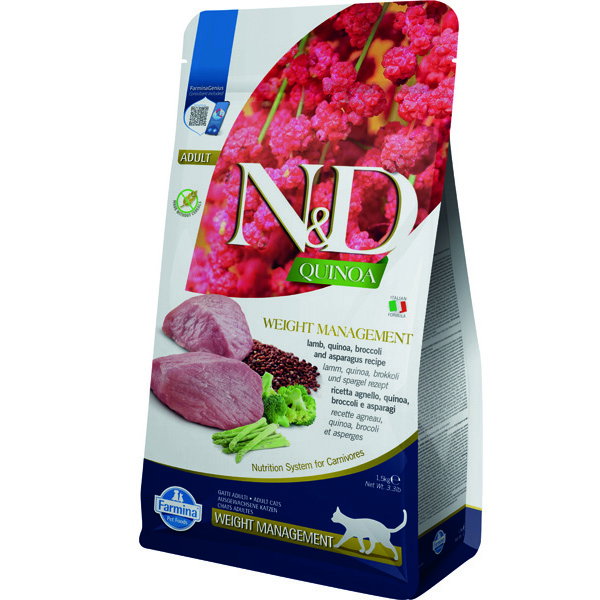 Farmina N&D Cat Quinoa Weight Management Cordero 1,5kg Farmina N&D Cat Quinoa Weight Management Cordero 1,5kg