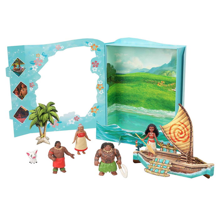Mattel Disney Princess Vaiana Hpg71 Mini Libro de Cuentos - Set de Juego de Figuras con Vaiana, Maui, Tala, Tui, Pua y Heihei para Niños +3 Años Mattel Disney Princess Vaiana Hpg71 Mini Libro de Cuentos - Set de Juego de Figuras con Vaiana, Maui, Tala, Tui, Pua y Heihei para Niños +3 Años