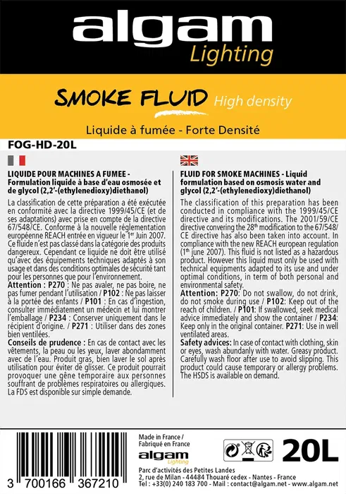 Algamlight Líquido Alta Densidad Para Máquinas De Humo - 20 Litros Algamlight Líquido Alta Densidad Para Máquinas De Humo - 20 Litros