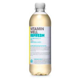 VITAMIN WELL Bebida Vitaminada Refresh Limon-Kiwi 500 Ml con Vitaminas B12, C, E, Zinc para el Sistema Inmunitario y la Energía