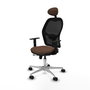 PIQUERAS Y CRESPO Silla de oficina Jorquera con mecanismo Sincro/Traslack Marrón y Negro